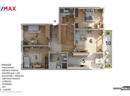 Prodej bytu, 4+1, 91 m²