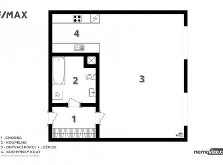 Prodej bytu, 1+kk, 50 m²
