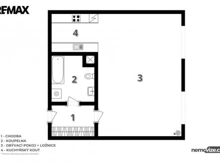 Prodej bytu, 1+kk, 50 m²