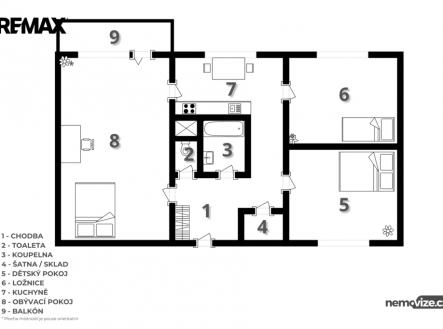 Prodej bytu, 3+1, 73 m²
