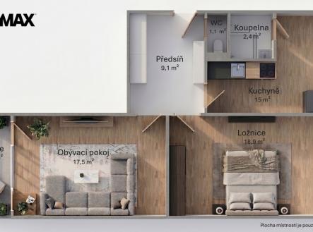 Prodej bytu, 3+kk, 70 m²