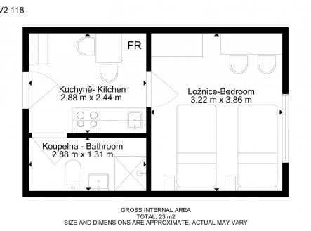 Pronájem bytu, 1+1, 24 m²