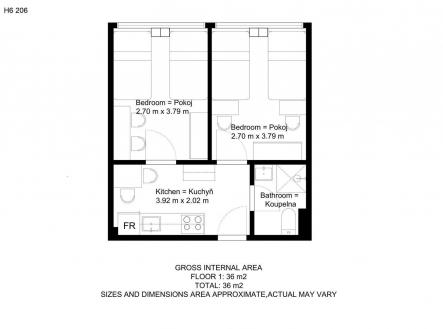 Pronájem bytu, 2+1, 33 m²