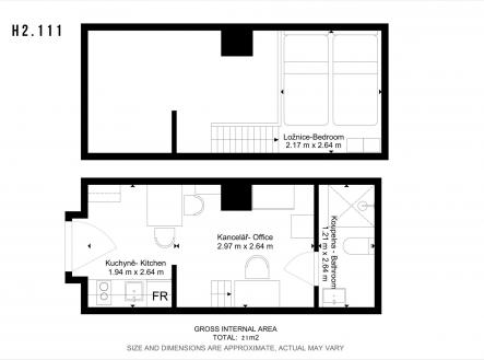 Pronájem bytu, 1+kk, 21 m²