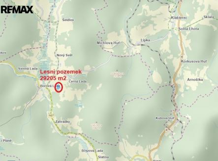 Prodej pozemku, les, 29 205 m²