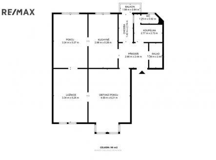 Prodej bytu, 3+1, 107 m²