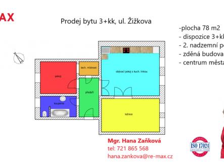 Prodej bytu, 3+kk, 78 m²