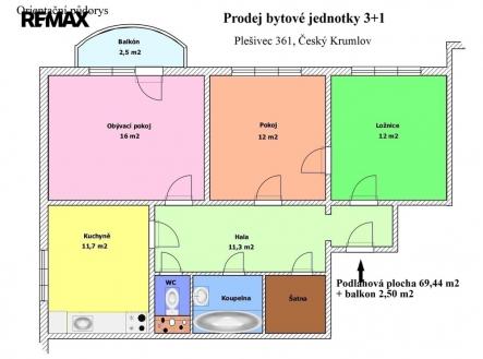 Prodej bytu, 3+1, 69 m²