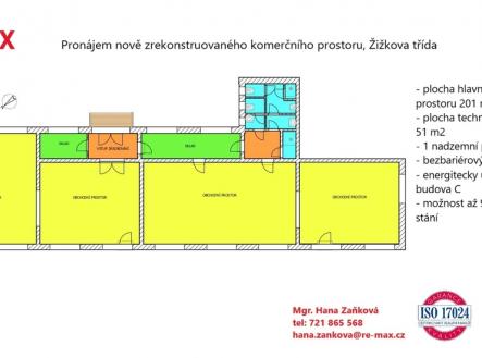 Pronájem obchodní prostor, 252 m²