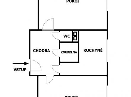 Prodej bytu, 2+1, 56 m²