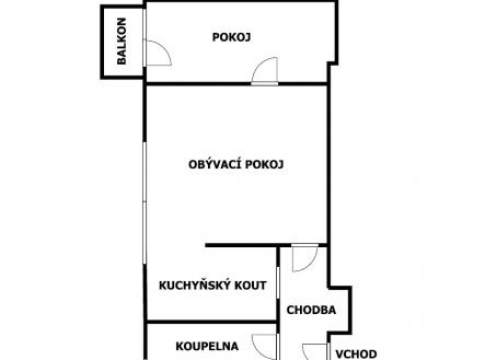 Prodej bytu, 2+1, 48 m²