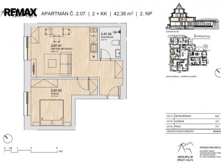 Prodej bytu, 2+kk, 45 m²