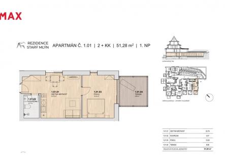 Prodej bytu, 2+kk, 53 m²