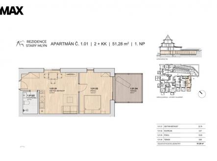 Prodej bytu, 2+kk, 53 m²