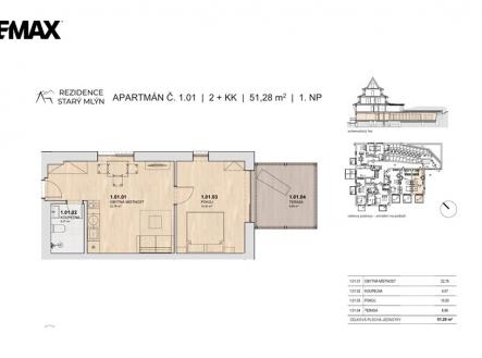 Prodej bytu, 2+kk, 53 m²