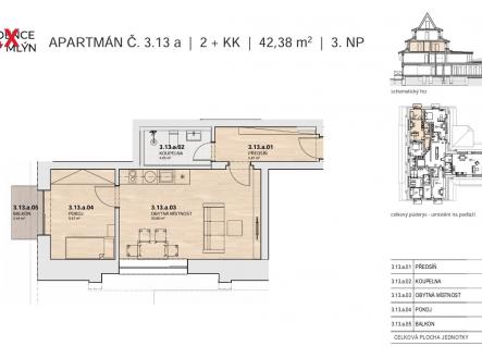 Prodej bytu, 2+kk, 42 m²