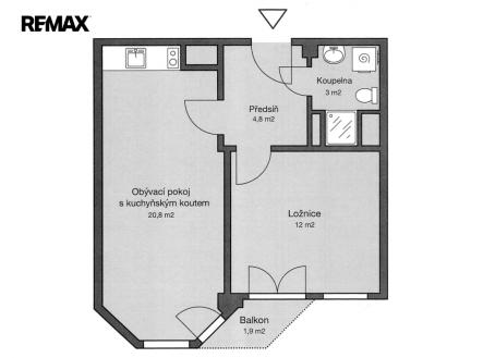 Prodej bytu, 2+kk, 43 m² obrázek