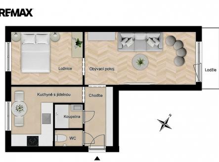 Prodej bytu, 2+1, 49 m²