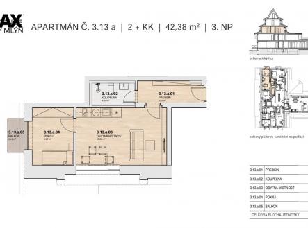 Prodej bytu, 2+kk, 42 m²