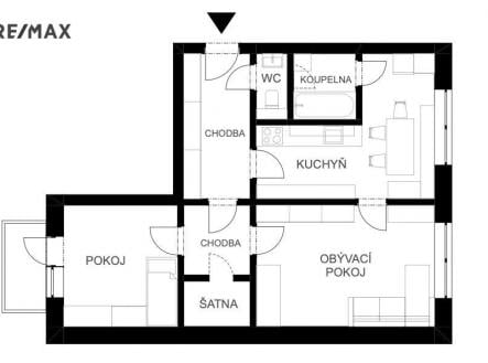 Prodej bytu, 2+1, 56 m²