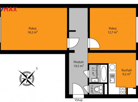 Prodej bytu, 2+1, 55 m²