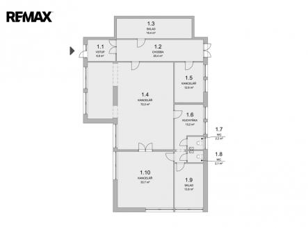 Pronájem kanceláře, 166 m²