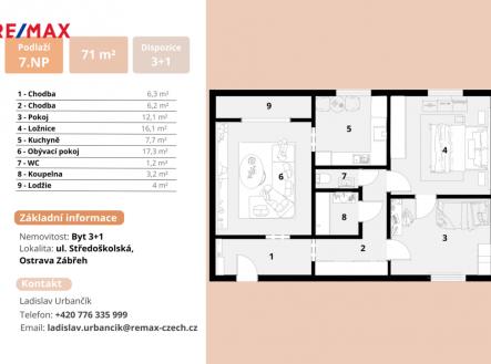 Prodej bytu, 3+1, 75 m²