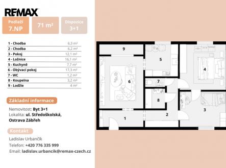 Prodej bytu, 3+1, 75 m²