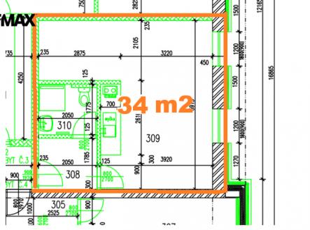Pronájem bytu, 1+kk, 34 m²