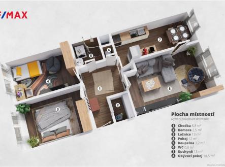 Prodej bytu, 3+1, 72 m²