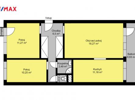 Prodej bytu, 3+1, 68 m²