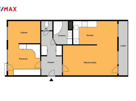 Pronájem bytu, 3+1, 62 m²