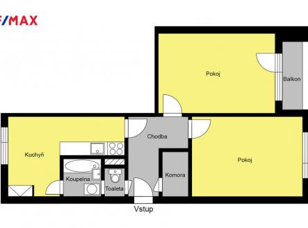 Prodej bytu, 2+1, 58 m²