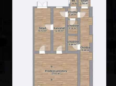 Prodej - obchodní prostor, 411 m²