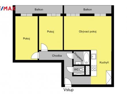 Pronájem bytu, 3+kk, 74 m²