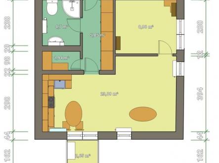 Pronájem bytu, 2+kk, 43 m²