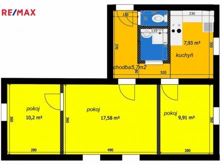 Pronájem bytu, 3+1, 55 m²