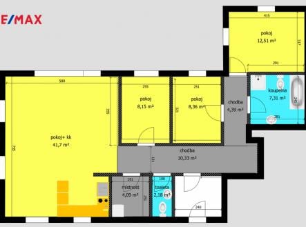 Pronájem bytu, 4+kk, 99 m²