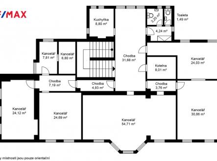 Pronájem - kanceláře, 250 m²