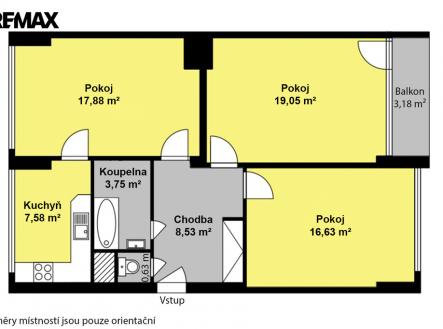 Prodej bytu, 3+1, 72 m²