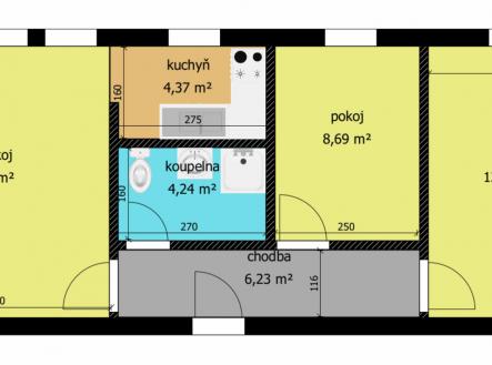 Pronájem bytu, 3+kk, 57 m²