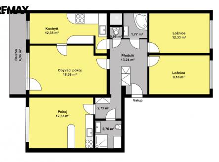 Prodej bytu, 4+1, 93 m²