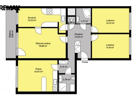 Prodej bytu, 4+1, 93 m²