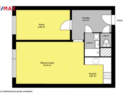 Prodej bytu, 2+kk, 43 m²