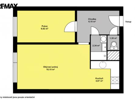 Prodej bytu, 2+kk, 43 m²