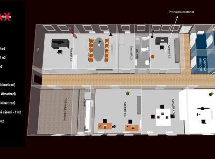 Pronájem kanceláře, 17 m²