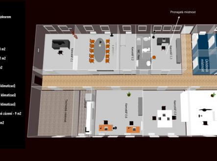 Pronájem kanceláře, 17 m²