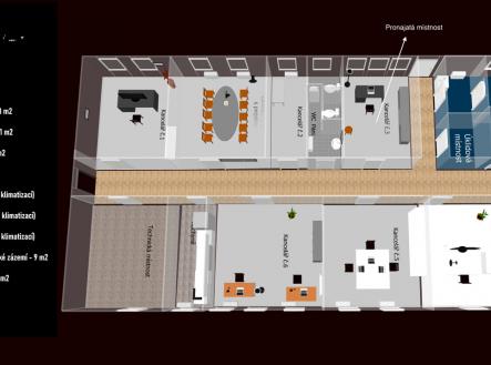 Pronájem kanceláře, 17 m²