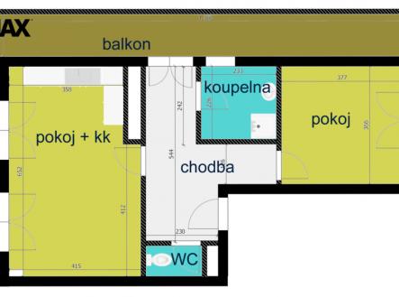 Pronájem bytu, 2+kk, 61 m²