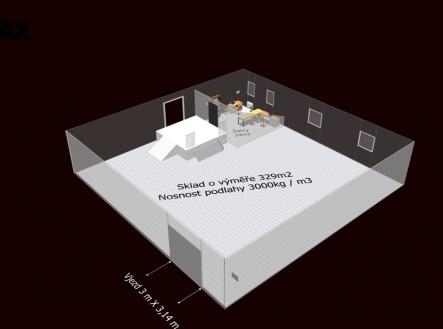 Pronájem skladovací prostor, 363 m²